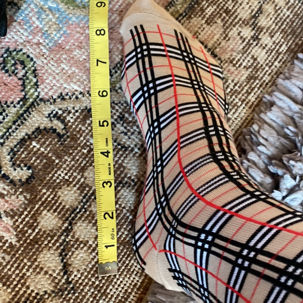 Burberry Nova Check Cotton Blend(70/30) mid length Socks! 🔥🔥🔥NWT! - Picture 8 of 8